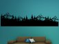 Preview: 46363 Wald und Berglandschaft Silhouette Wandtattoo blaue Wand-braunes Sofa Mein-Motiv-de